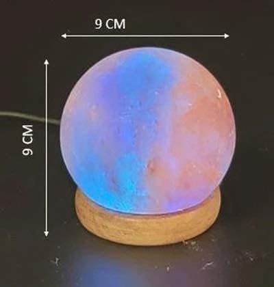 BUX Himalayan Salt Sphere Shape USB Lamp multi color