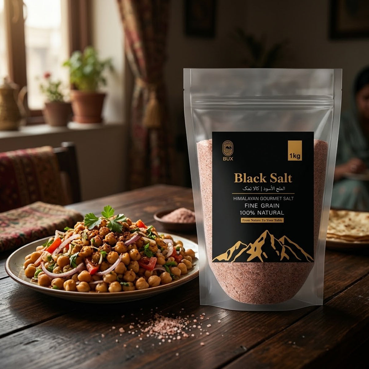 Bux Himalayan Black Fine Salt Standup Pouch