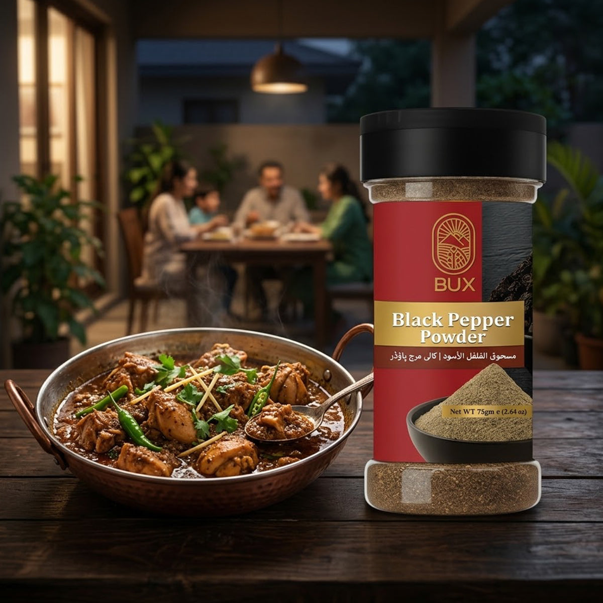 Bux Black Pepper Powder 75gm