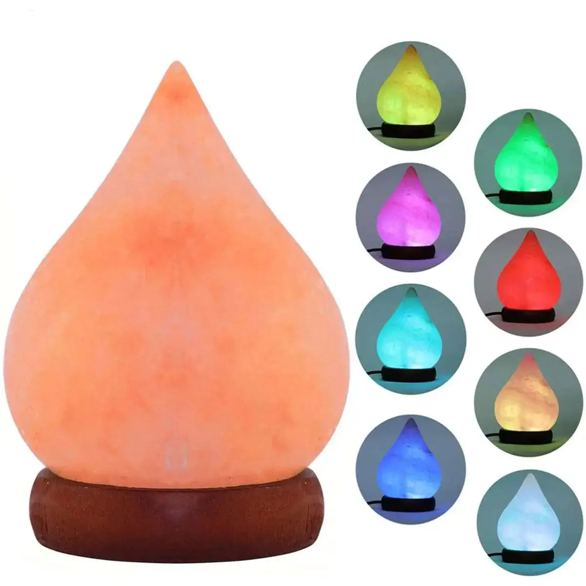 BUX Himalayan Salt Drop Shape USB LAMP Multi Colors