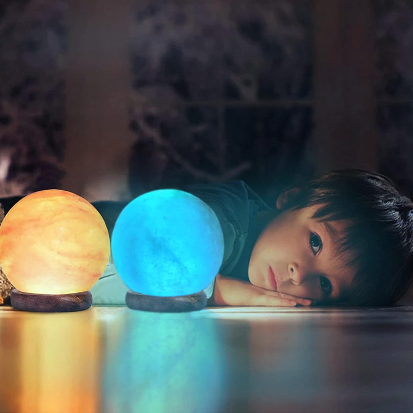 BUX Himalayan Salt Sphere Shape USB Lamp multi color