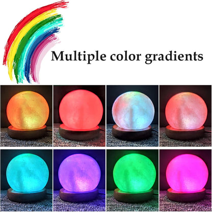 BUX Himalayan Salt Sphere Shape USB Lamp multi color