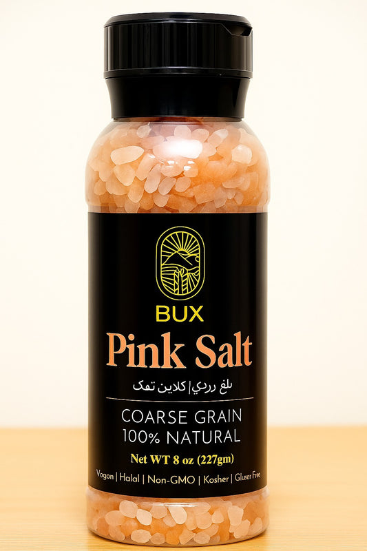 Bux Himalayan Pink Salt Coarse Grain Pet Grinder/ Plastic Bottle Grinder 225gm
