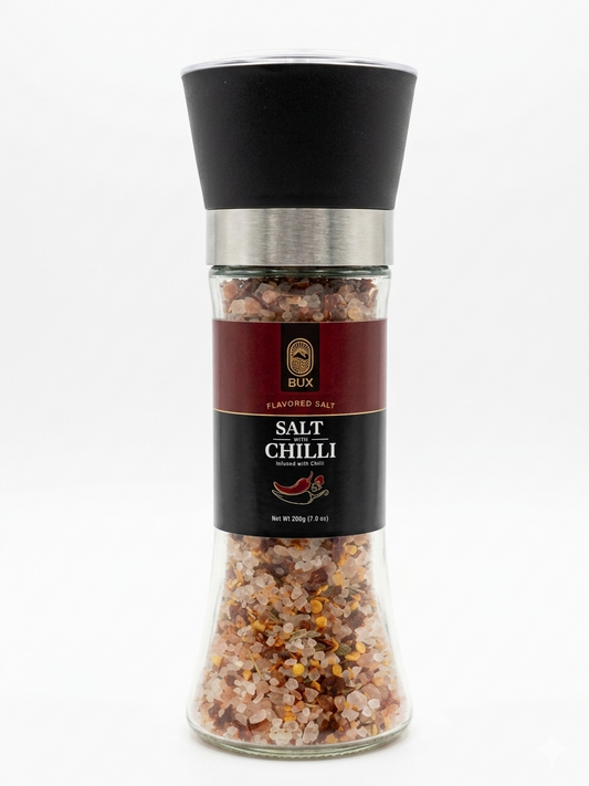 Bux Salt With Chilli Glass Grinder 200gm