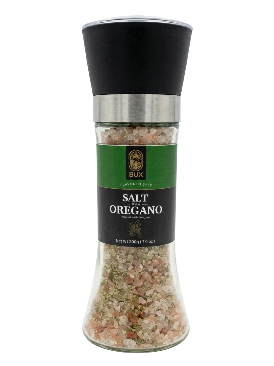 Bux Salt With Oregano Glass Grinder 200gm