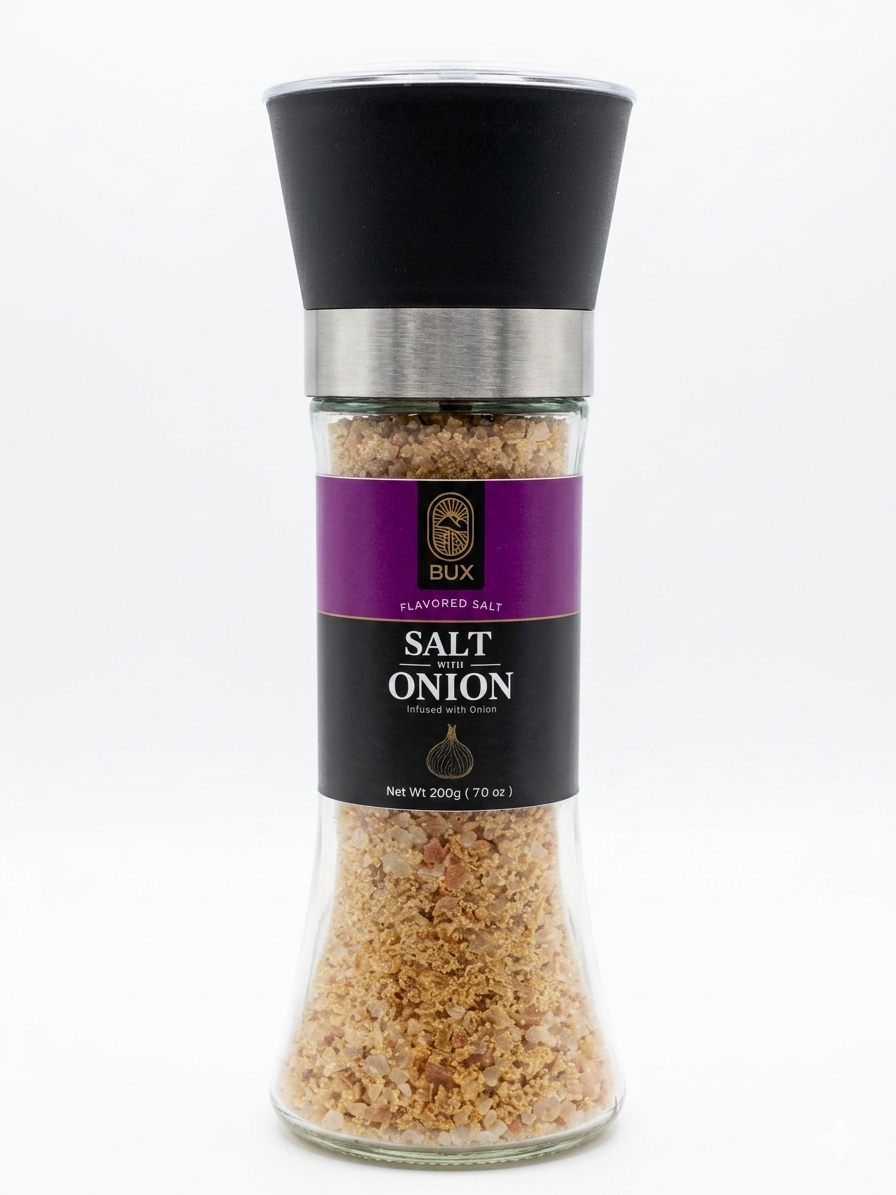 Bux Salt With Onion Glass Grinder 200gm