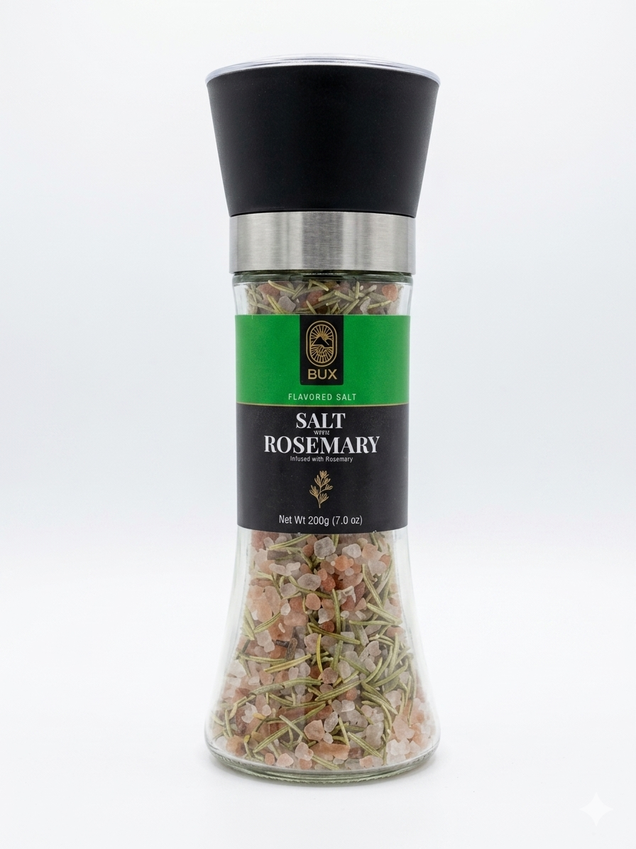 Bux Rosemarry Seasoning Glass Grinder 100gm