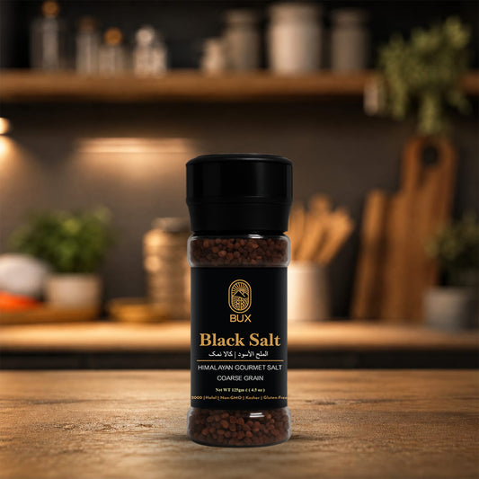 Bux Black Coarse Salt 125gm PET Grinder