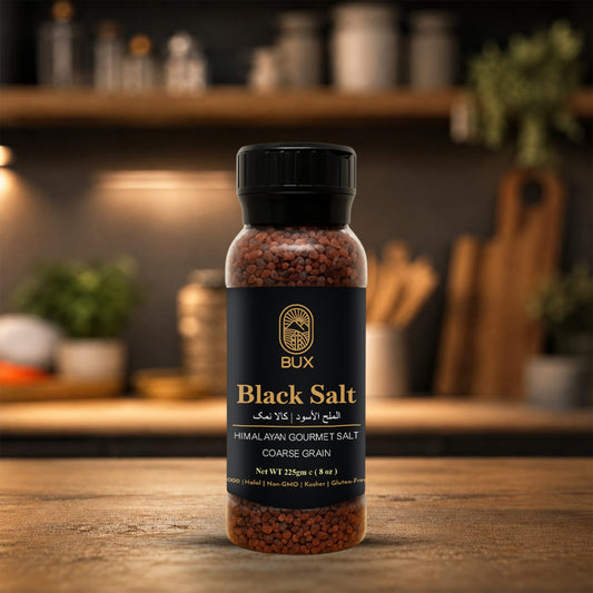 Bux Black Coarse Salt 225gm PET Grinder