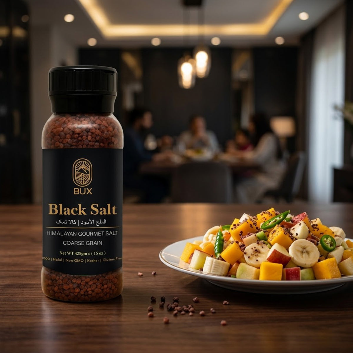 Bux Black Coarse Salt Pet Grinder 425gm