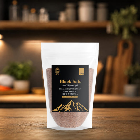Bux Himalayan Black Fine Salt Standup Pouch
