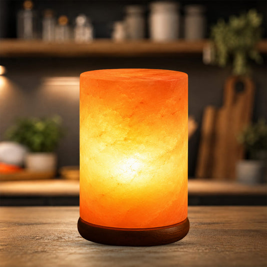 Bux Himalayan Salt Cylinder Shape USB Lamp Multi Colors