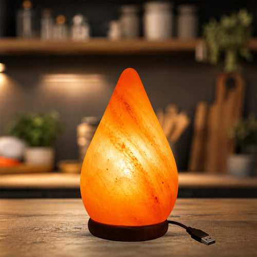 Bux Himalayan Salt Drop Shape Multi Color USB Lamp