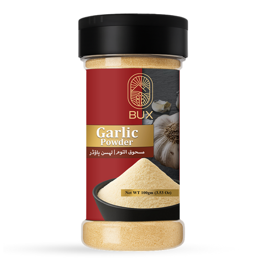 BUX Spices/ Organic Red Chilli/Lal Mirch  Garlic Powder Plastic Bottle/Shaker 100gm