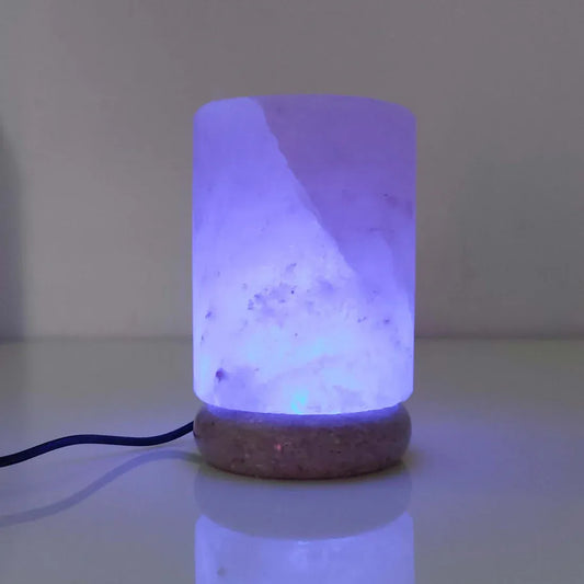 Bux Himalayan Salt Cylinder Shape USB Lamp Multi Colors