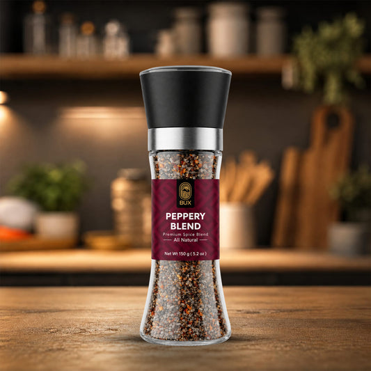 Bux Peppery blend Seasoning Glass Grinder 100gm