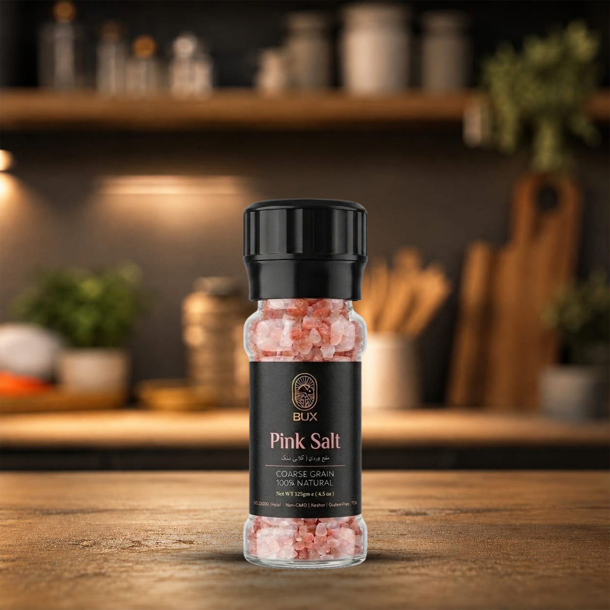 BUX Himalayan Pink Coarse Salt 125g PET Grinder