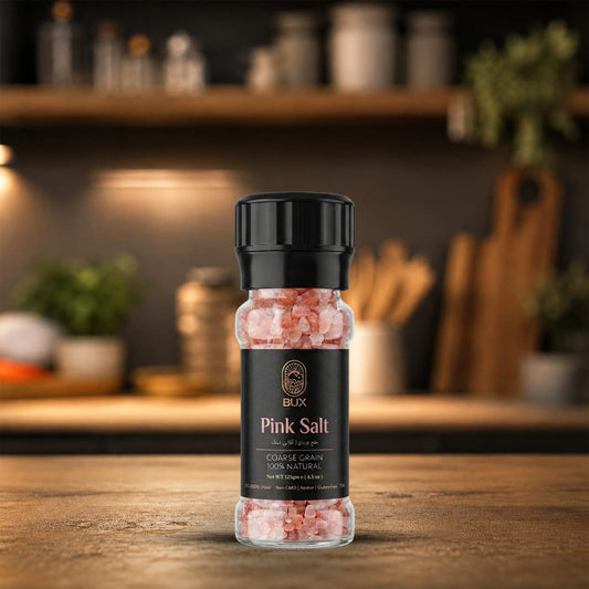 BUX Himalayan Pink Coarse Salt 125g PET Grinder