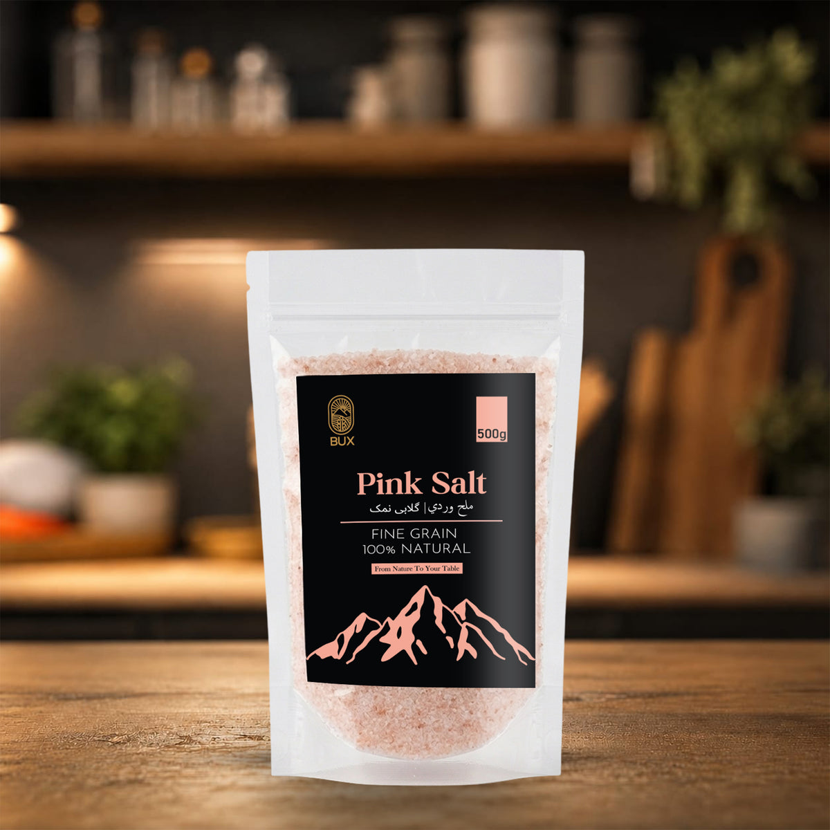 Bux Himalayan Pink Fine Salt Standup Pouch
