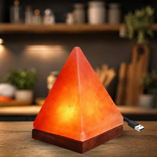 BUX Himalayan Salt Pyramid Shape Multi Color USB Lamp
