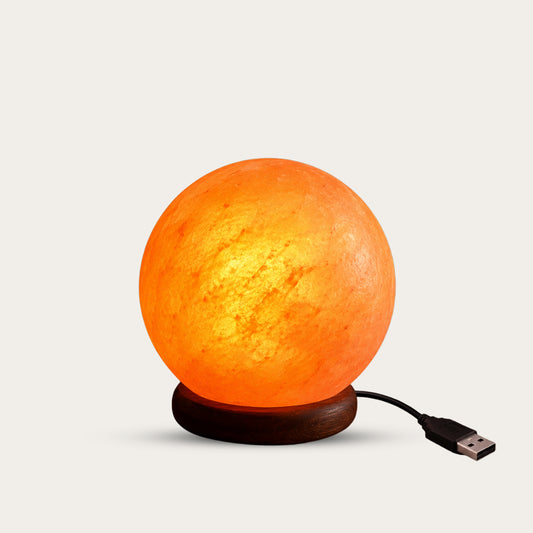 Bux Himalayan Salt Sphere Shape USB Lamp multi color