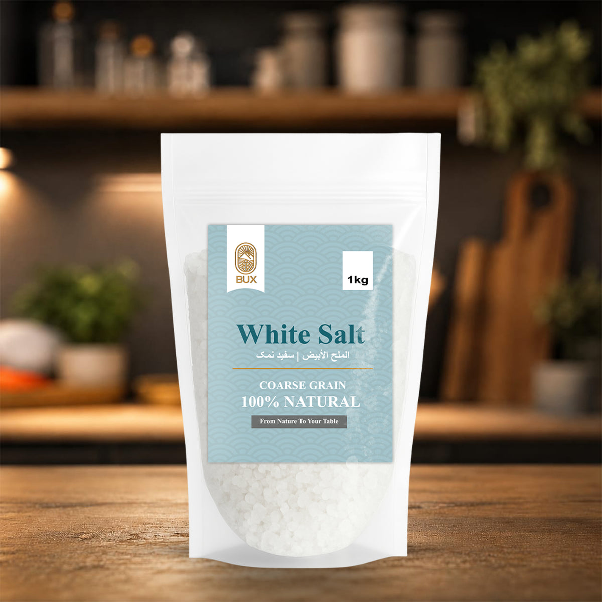Bux Himalayan White Coarse Salt Standup Pouch