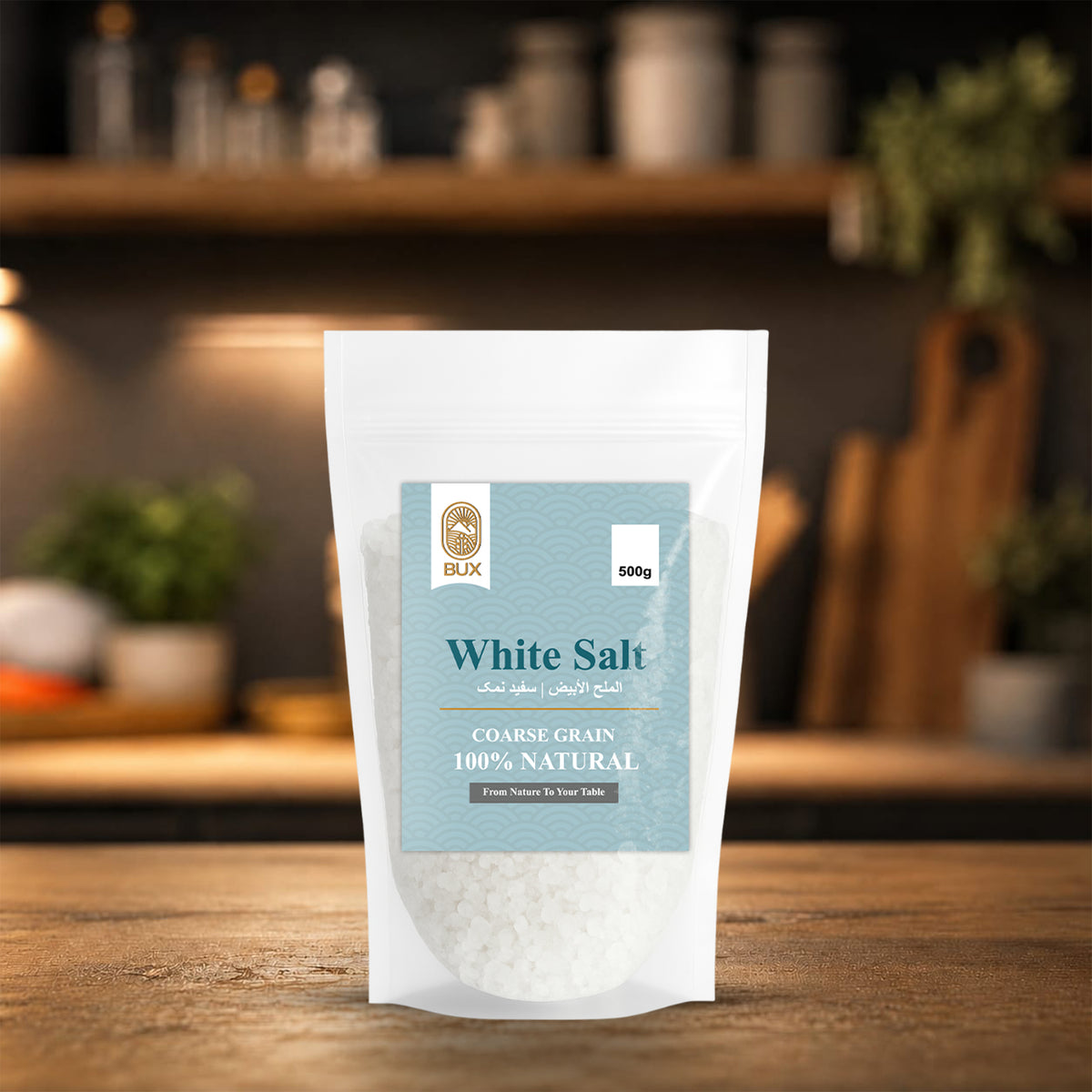 Bux Himalayan White Coarse Salt Standup Pouch