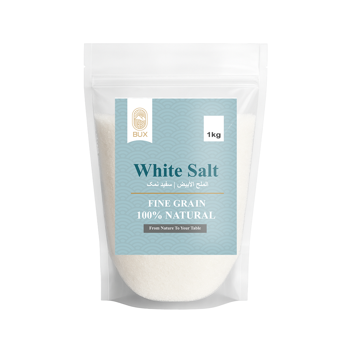 Bux Himalayan White Salt Coarse Grain Zip Lock Standup Pouch 500gm